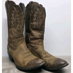 Ariat Womens Heritage R Toe Western Boot Distressed Brown - Size 11B